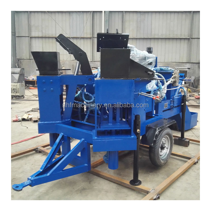 Foreign Trade Supply Africa M7Mi Small Mobile Clay Brick Machine Walking-Type Hydraulic Interlocking Paving Block Engine