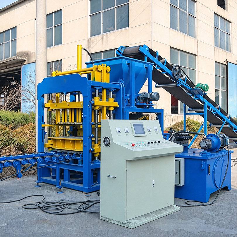 QT4-15S PLC Automatic Interlock Paver Concrete Block Making Machine High Capacity Hydraulic Easy Operate