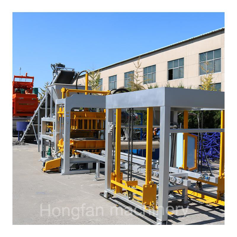 HongFan Qt6 PLC Controlled High Productivity Automatic Hydraulic Cement Brick Paving & Concrete Block Making Machine